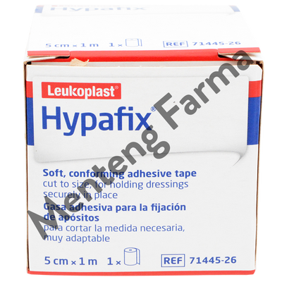 Hypafix Plaster Roll 5 CM x 1 M - Perekat Luka Lebar Non Woven - Menteng Farma