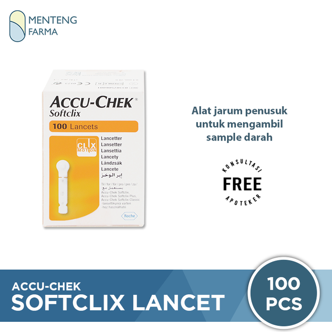 Accu-Chek Softclix 100 Lancets - Jarum Lancet Sekali Pakai - Menteng Farma