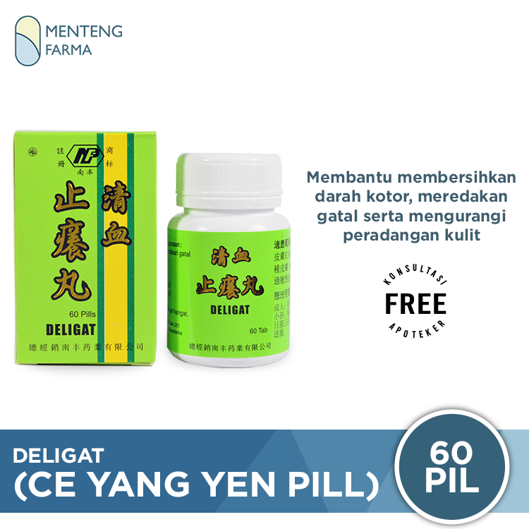 Deligat (Ce Yang Yen Pill) - Obat Gatal, Alergi, Biduran, Darah Manis ...