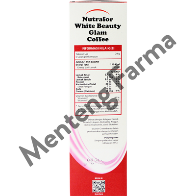 Nutrafor White Beauty Glam Coffee - Minuman Serbuk Dengan Kolagen - Menteng Farma