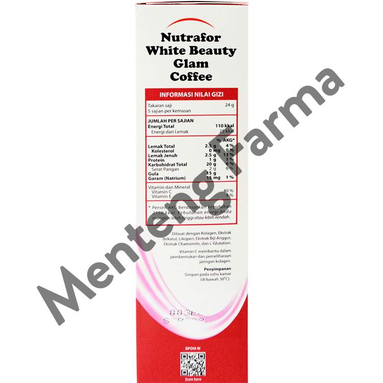 Nutrafor White Beauty Glam Coffee - Minuman Serbuk Dengan Kolagen - Menteng Farma