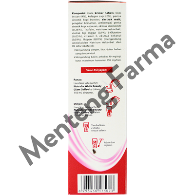 Nutrafor White Beauty Glam Coffee - Minuman Serbuk Dengan Kolagen - Menteng Farma