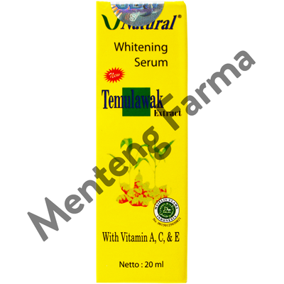 V Natural Whitening Serum 20 mL - Serum Pencerah Wajah Dengan Ekstrak Temulawak - Menteng Farma