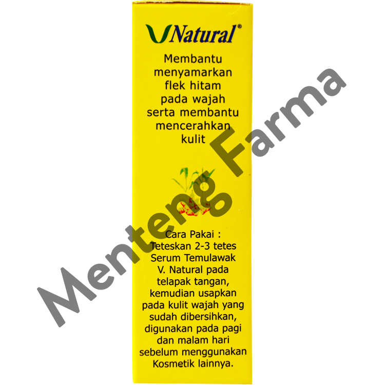 V Natural Whitening Serum 20 mL - Serum Pencerah Wajah Dengan Ekstrak Temulawak - Menteng Farma