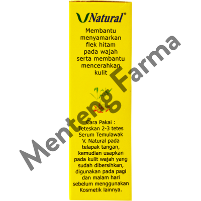 V Natural Whitening Serum 20 mL - Serum Pencerah Wajah Dengan Ekstrak Temulawak - Menteng Farma