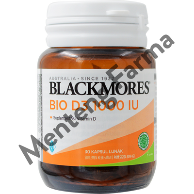 Blackmores Bio D3 1000 IU 30 Kapsul - Suplementasi Vitamin D - Menteng Farma