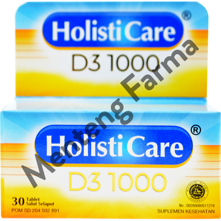 Holisticare D3 1000 30 Tablet - Suplementasi Kebutuhan Vitamin D - Menteng Farma