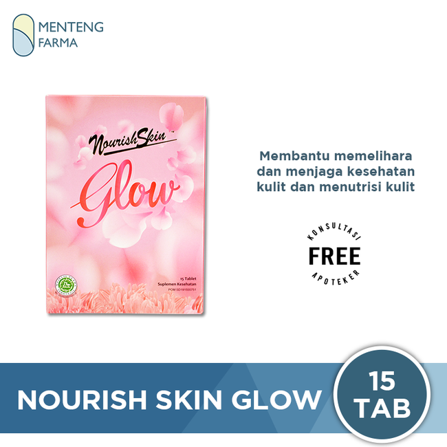 Nourish Skin Glow 15 Tablet - Menutrisi dan Mencerahkan Kulit - Menteng Farma