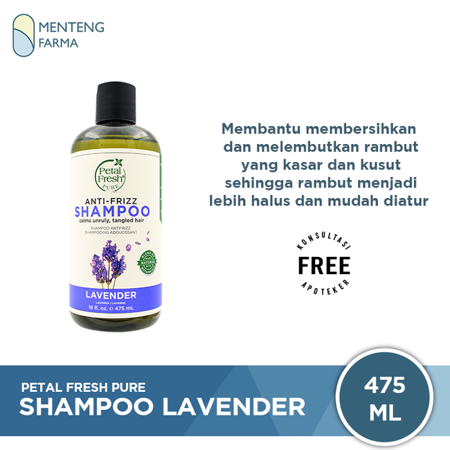 Petal Fresh Pure Shampoo Lavender 475 mL - Perawatan Rambut Kusut dan Susah Diatur - Menteng Farma