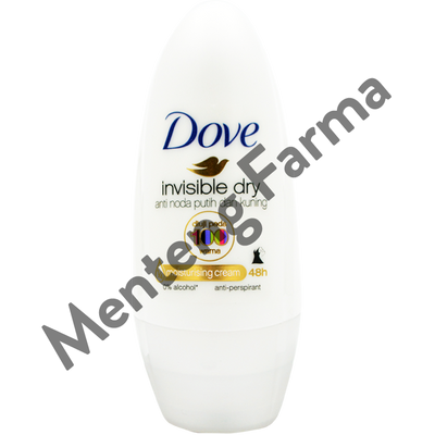 Dove Deodorant Roll On Invisible Dry 40 ML - Anti Noda Putih dan Kuning - Menteng Farma