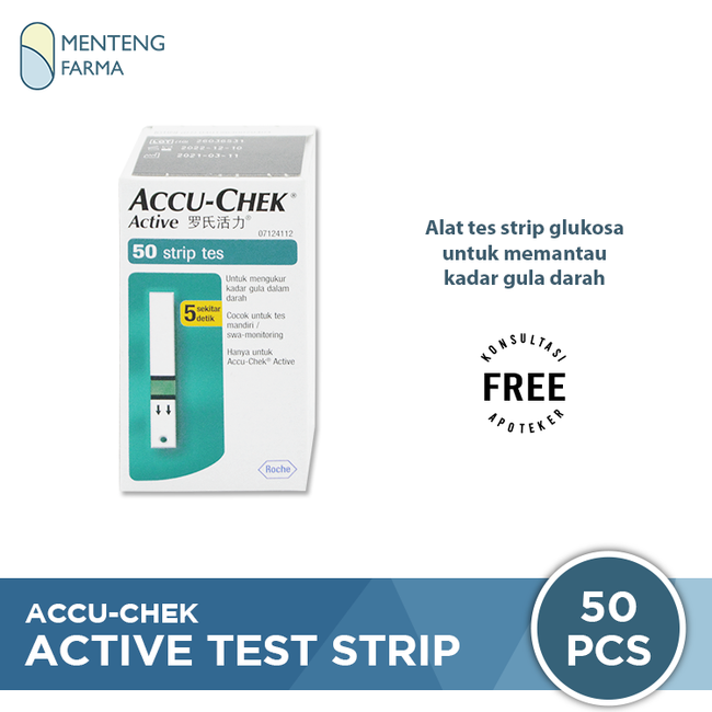Accu-Chek Active 50 Test Strip - Tes Strip Gula Darah - Menteng Farma