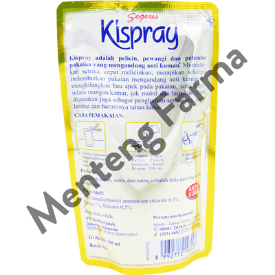 Kispray Pewangi dan Pelembut Refill Pouch Segeris 300 mL - Pewangi dan Pelembut Pakaian - Menteng Farma