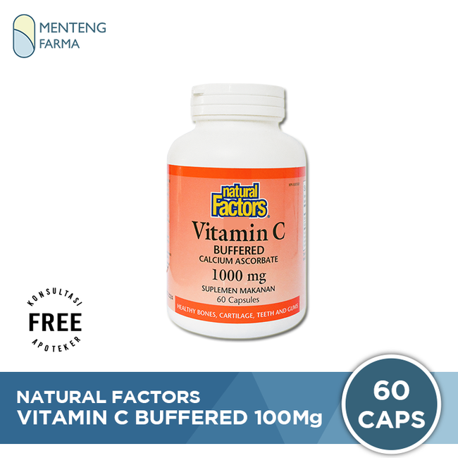 Natural Factors Vitamin C Buffered 1000 mg 60 Kapsul - Menteng Farma