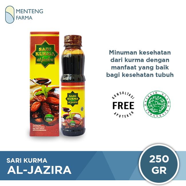 Sari Kurma Al Jazira 250 Gram - Minuman Rasa Sari Kurma Asli - Menteng Farma
