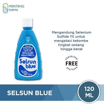 Selsun Blue Shampoo 120 ML - Sampo Anti Ketombe / Jamur Kulit Kepala - Menteng Farma