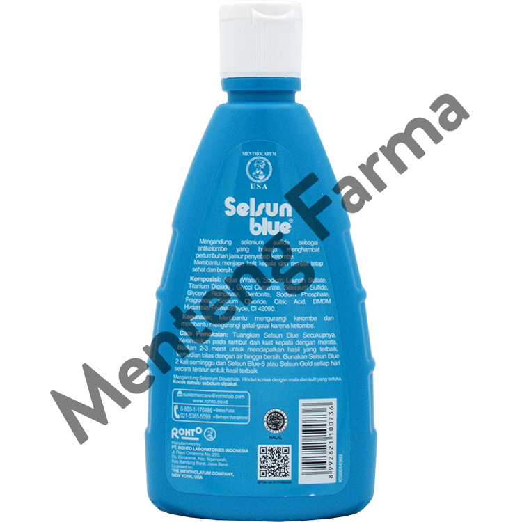Selsun Blue Shampoo 120 ML - Sampo Anti Ketombe / Jamur Kulit Kepala - Menteng Farma