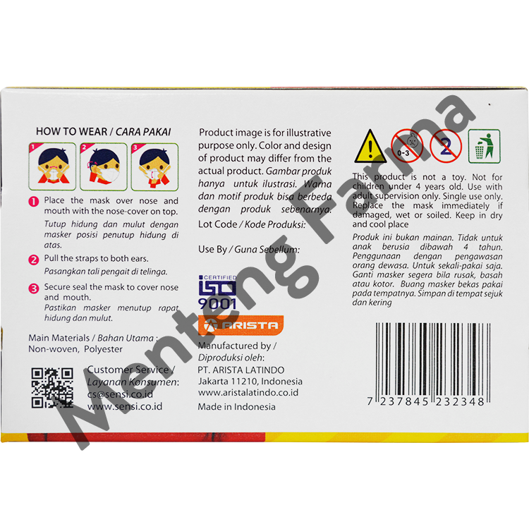 Sensi Kids Mask Duckbill Face Mask Isi 40 Masker - Menteng Farma