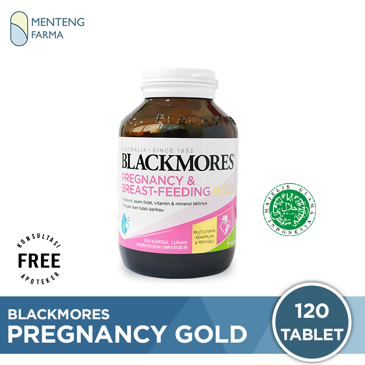 Blackmores Pregnancy & Breastfeeding Gold - Isi 120 Kapsul - Menteng Farma