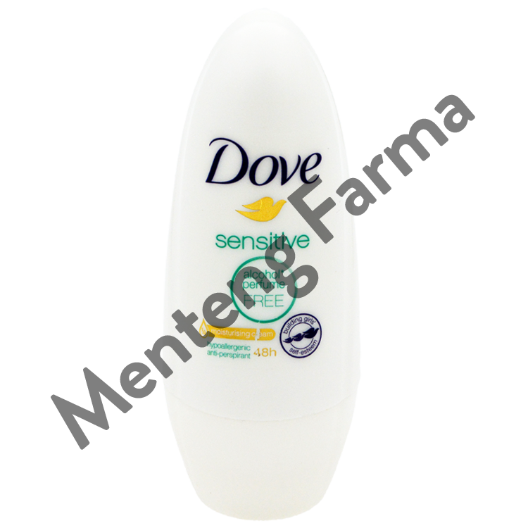 Dove Deodorant Roll On Sensitive 40 ML - Free Alcohol Perfume Hypoallergenic - Menteng Farma