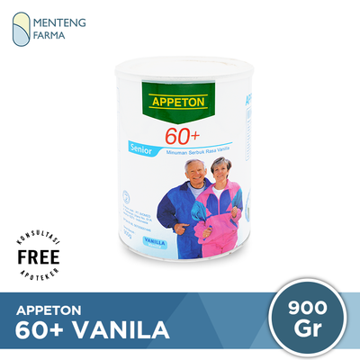 Appeton 60+ Vanilla 900 gr - Susu Penambah Nutrisi Lansia - Menteng Farma