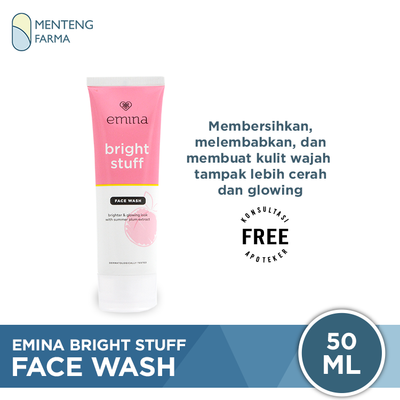 Emina Bright Stuff Face Wash 50 mL - Pembersih dan Pencerah Wajah - Menteng Farma