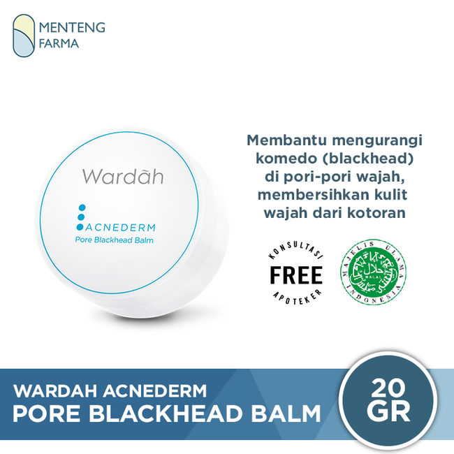 Wardah Acnederm Pore Blackhead Balm 20 gr - Balm Untuk Mengurangi Timbulnya Komedo - Menteng Farma