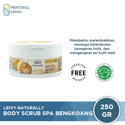 Leivy Body Scrub Spa Bengkoang 250 Gr - Lulur Mandi Dengan Bio White Complex - Menteng Farma