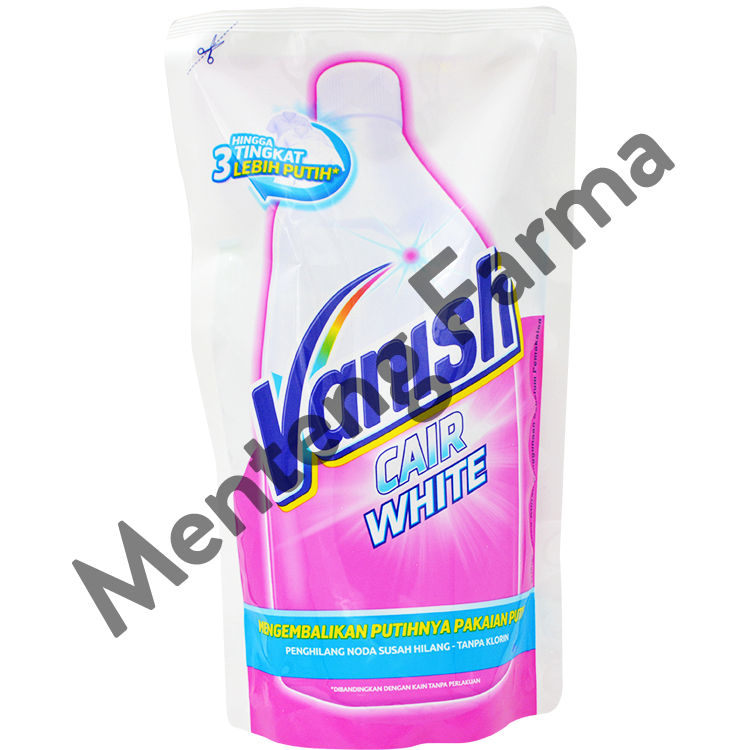 Vanish Cair White Pouch 750 mL - Penghilang Noda Membandel Pakaian Putih Tanpa Klorin - Menteng Farma