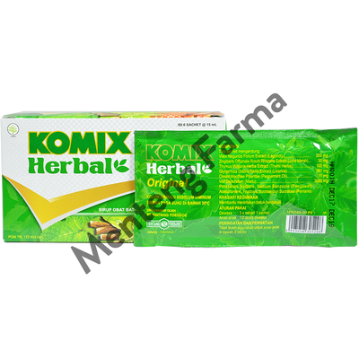 KOMIX Herbal Obat Batuk [6 Sachet/ Original] - Menteng Farma