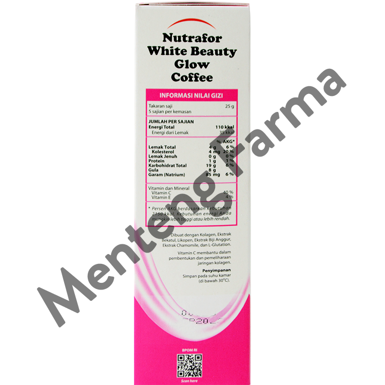 Nutrafor White Beauty Glow Coffee - Minuman Serbuk Dengan Kolagen - Menteng Farma