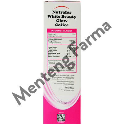 Nutrafor White Beauty Glow Coffee - Minuman Serbuk Dengan Kolagen - Menteng Farma