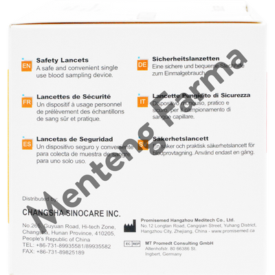 Sinocare Sinodraw Safety Lancet 28G 50 Pcs - Jarum Lancet Sekali Pakai - Menteng Farma