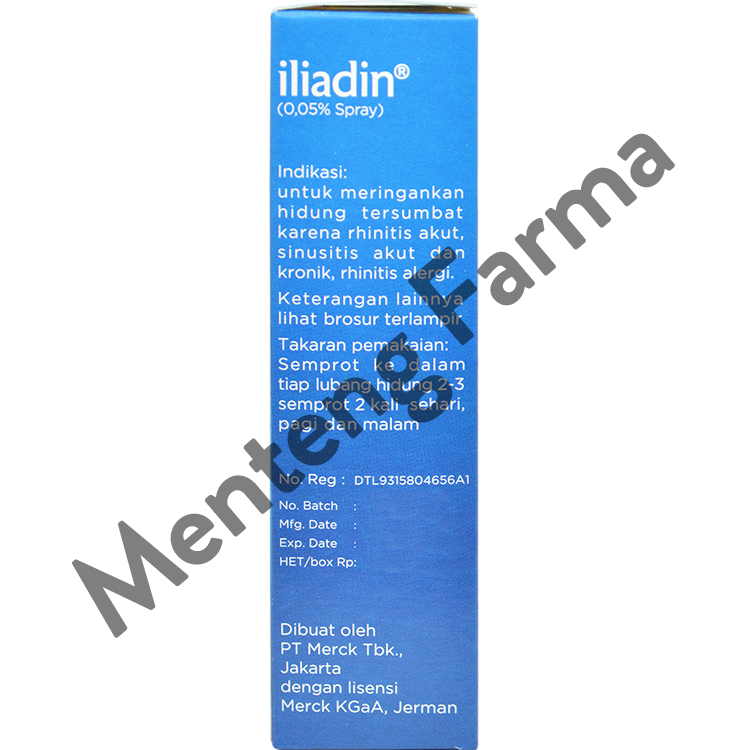 Iliadin Nasal Spray 10 mL - Obat Semprot Hidung Tersumbat - Menteng Farma