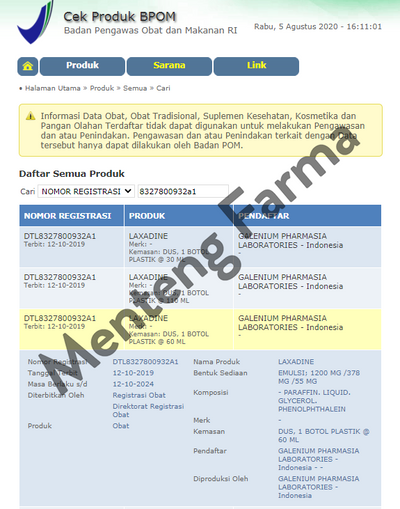 Laxadine Emulsi 60 mL - Obat Pencahar, Sembelit, Konstipasi, Sulit BAB - Menteng Farma