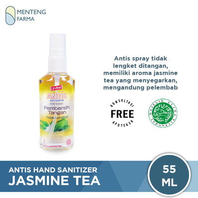 Antis Hand Sanitizer Spray Jasmine Tea 55 mL - Menteng Farma