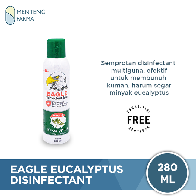 Eagle Eucalyptus Disinfectant Spray 280 mL - Semprotan Antikuman - Menteng Farma