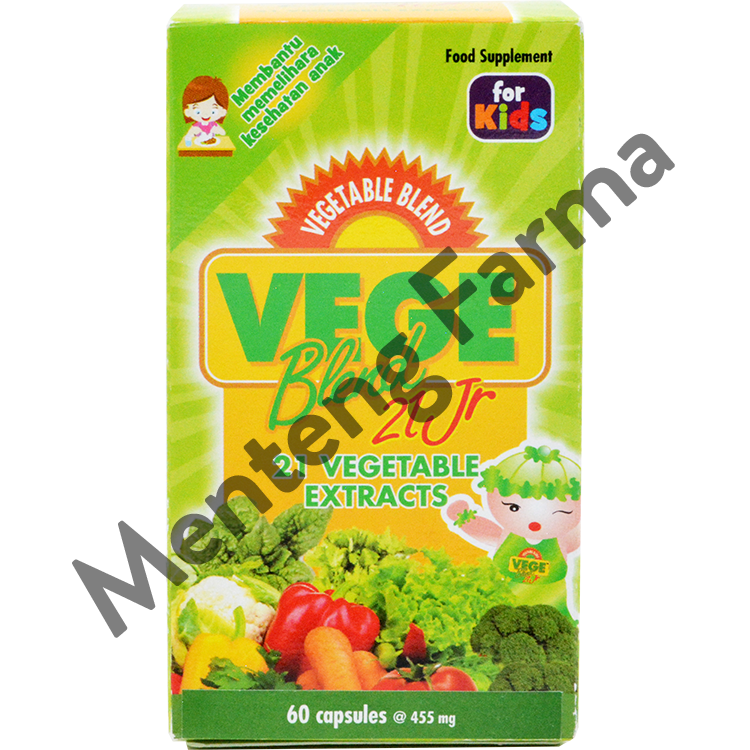 Vegeblend 21 Jr 60 Kapsul - Suplemen Ekstrak Sayuran Khusus Anak - Menteng Farma