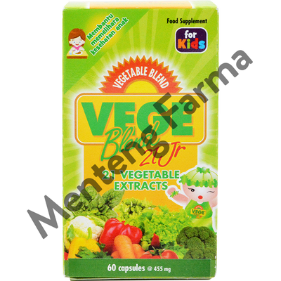 Vegeblend 21 Jr 60 Kapsul - Suplemen Ekstrak Sayuran Khusus Anak - Menteng Farma