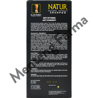 Natur Shampoo Tea Tree Oil 270 ML - Perawatan Anti Dandruff Rambut Berketombe - Menteng Farma