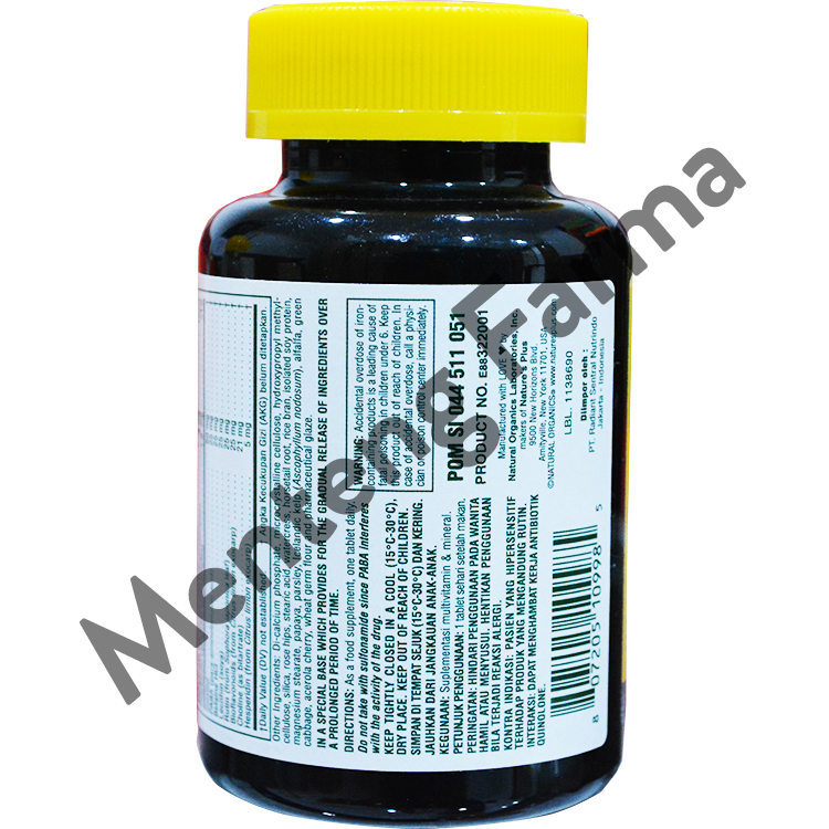 Natures Plus POW-PLEX 60 Tablet - Multivitamin dan Mineral Usia Dewasa ...