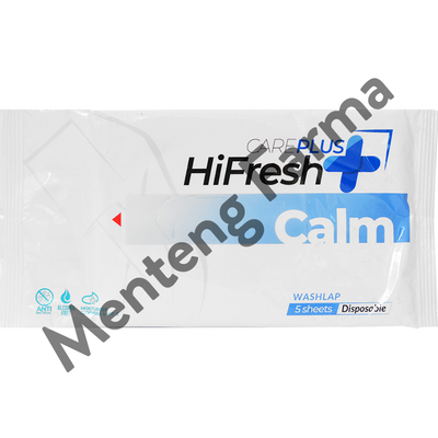 Care Plus HiFresh Calm Washlap Isi 5 Sheets - Tisu Basah Washlap Badan - Menteng Farma