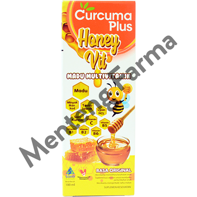Curcuma Plus Honey Vit Original 100 mL - Madu Multivitamin Anak - Menteng Farma