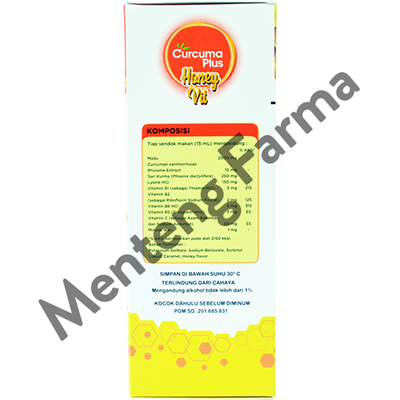 Curcuma Plus Honey Vit Original 100 mL - Madu Multivitamin Anak - Menteng Farma