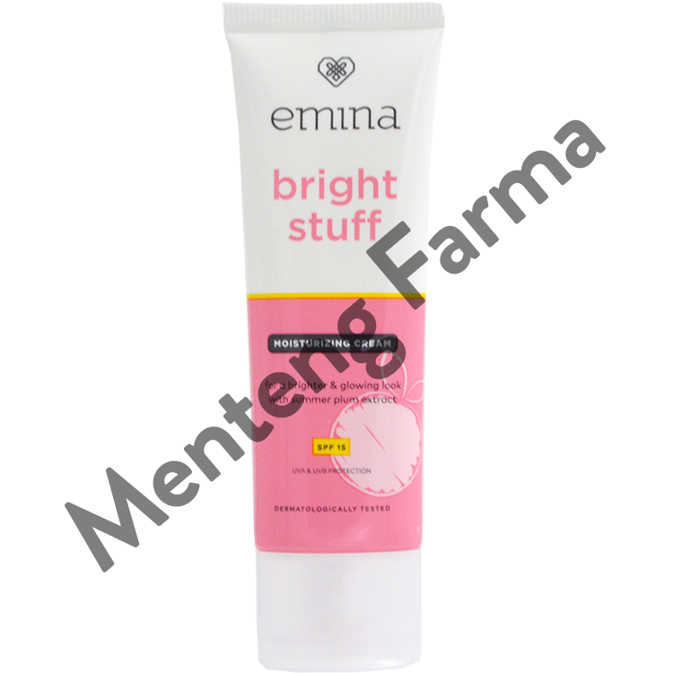 Emina Bright Stuff Moisturizing Cream 20 mL - Krim Pelembap dan Pencerah Kulit Wajah - Menteng Farma