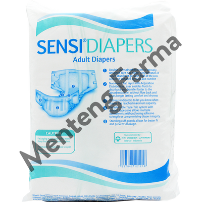 Sensi Adult Diapers M 10 Pcs - Popok Perekat Dewasa Anti Bocor - Menteng Farma