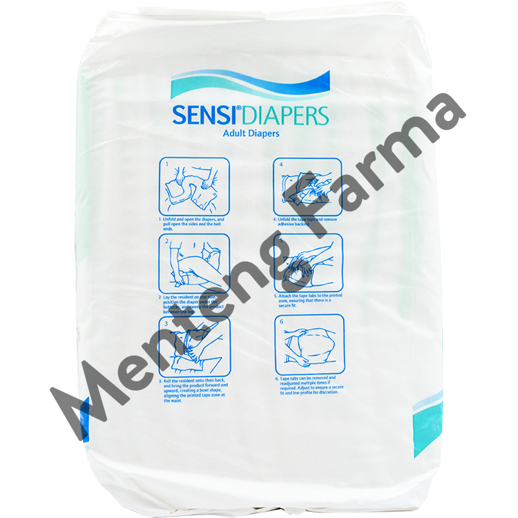 Sensi Adult Diapers M 10 Pcs - Popok Perekat Dewasa Anti Bocor - Menteng Farma