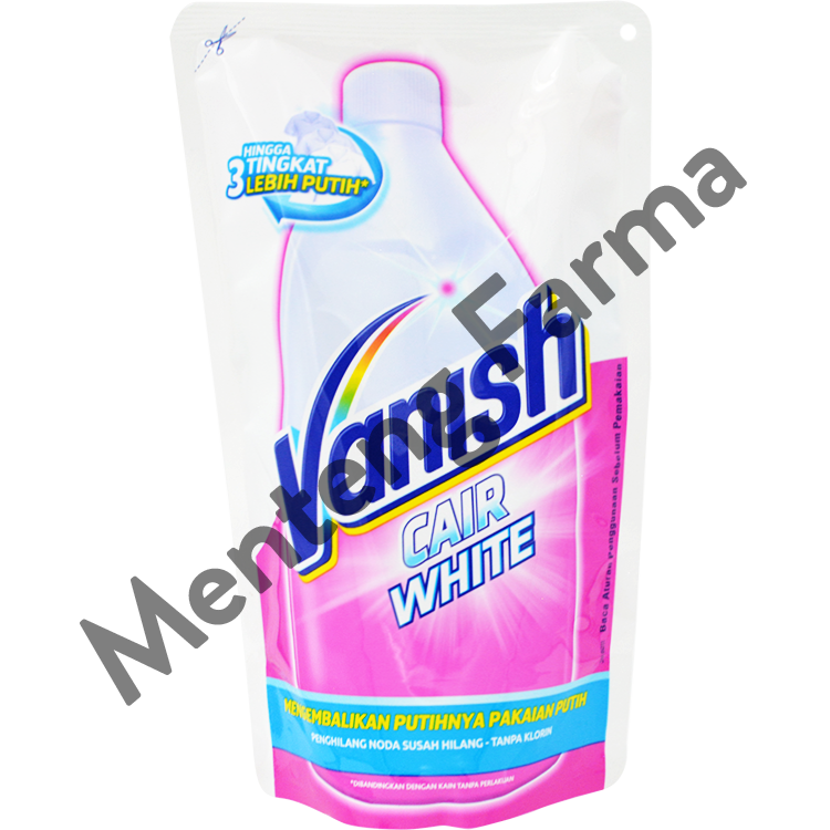 Vanish Cair White Pouch 425 mL - Penghilang Noda Membandel Pakaian Putih Tanpa Klorin - Menteng Farma