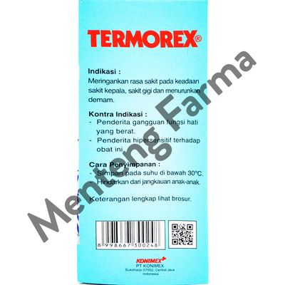 Termorex 60 mL - Penurun Panas dan Pereda Nyeri Untuk Anak - Menteng Farma