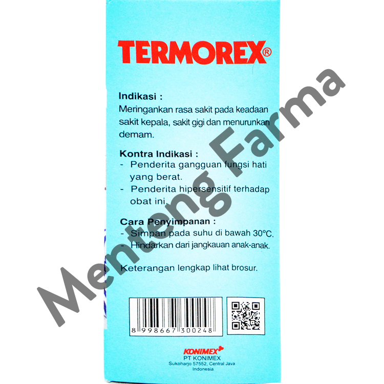 Termorex 60 mL - Penurun Panas dan Pereda Nyeri Untuk Anak - Menteng Farma