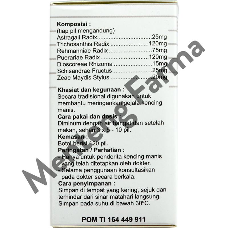 Xiaoke Pills - Obat Diabetes, Kencing Manis, Gula Darah Tinggi - Menteng Farma